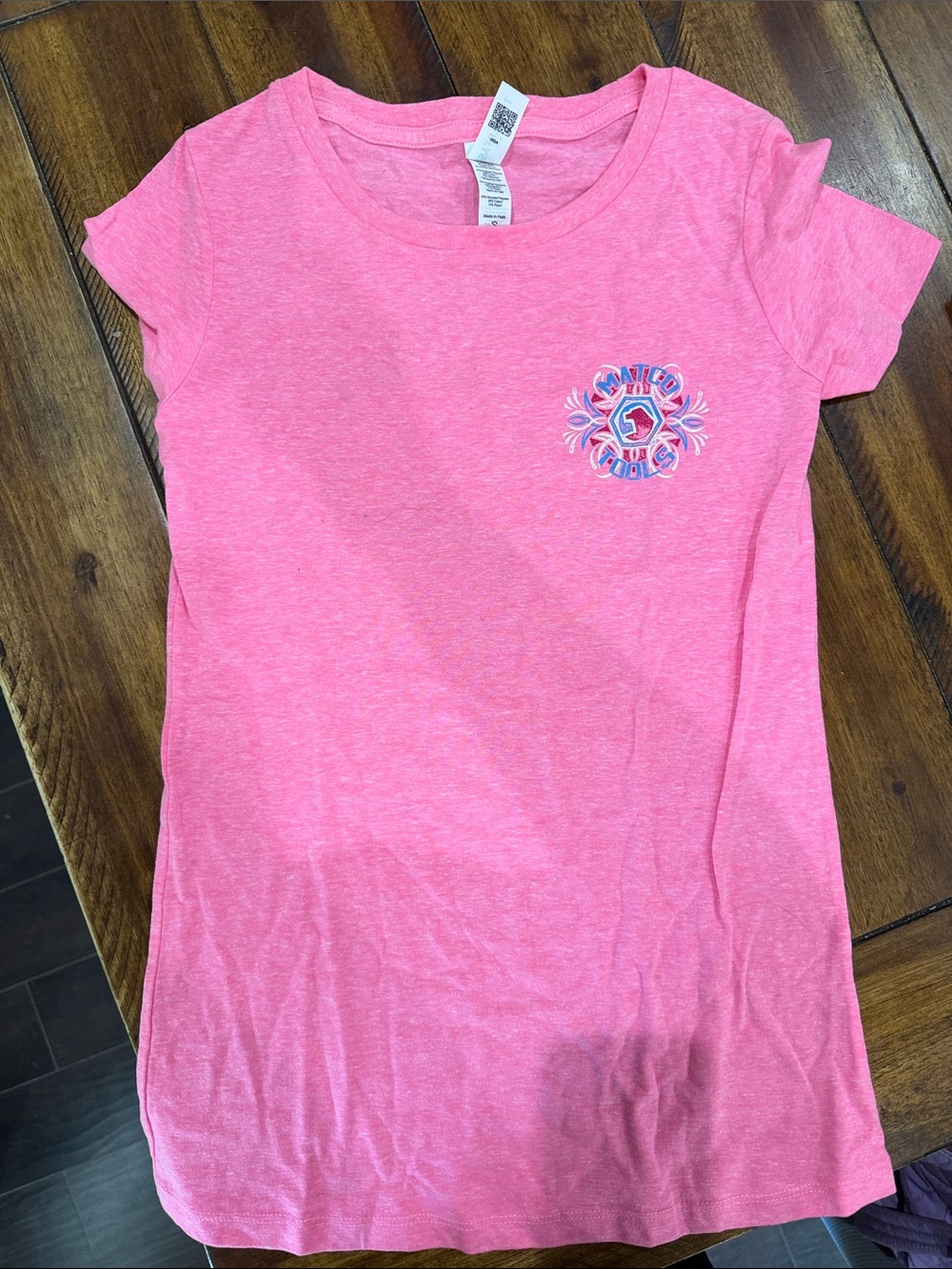 Girls' Pink Short-Sleeve Graphic Tee